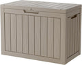 45 Gallon Lockable Resin Deck Box, Waterproof & UV-Resistant Outdoor Storage Box by Home