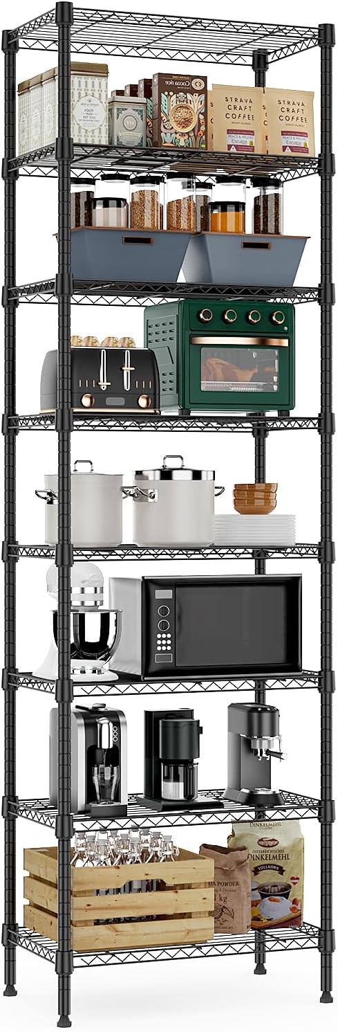 8 Tier 2000 lbs Storage Rack Metal Wire Shelving Unit, Storage Standing Shelf by MEIGAOPLASTICANDMETALHKCOLIMITED