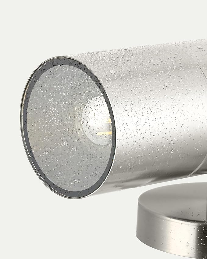 Ken & Ricky 2 Pack Stainless Steel Outdoor Wall Lights, Up Down Exterior - Image 3