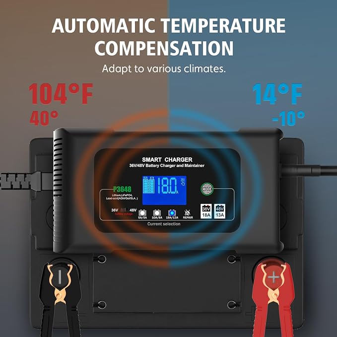 Golf cart Battery Charger, 48V 13A and 36V 18A Trickle Charger, 48 Volt cart - Image 4