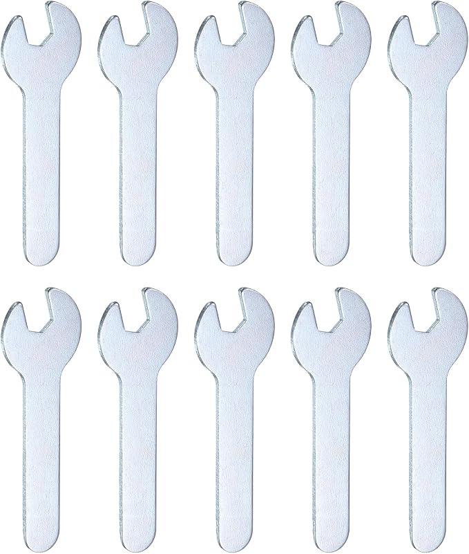 HARFINGTON 10pcs Small Wrench 7x66x1.5mm Metric U-Shaped Single Open Ended by HARFINGTON