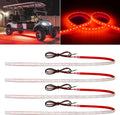 Red Car LED Strip Light, 24inch 12V Interior Light Strip IP68 Waterproof by DUOFU365