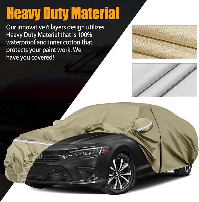 Waterproof Car Covers Replace for 2007-2025 Honda Accord, Windproof Bands for - Image 3