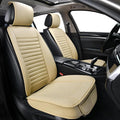 Universal Leather Car Seat Covers Full Set, Car Seat Cushion Covers Protector by SunnyColor