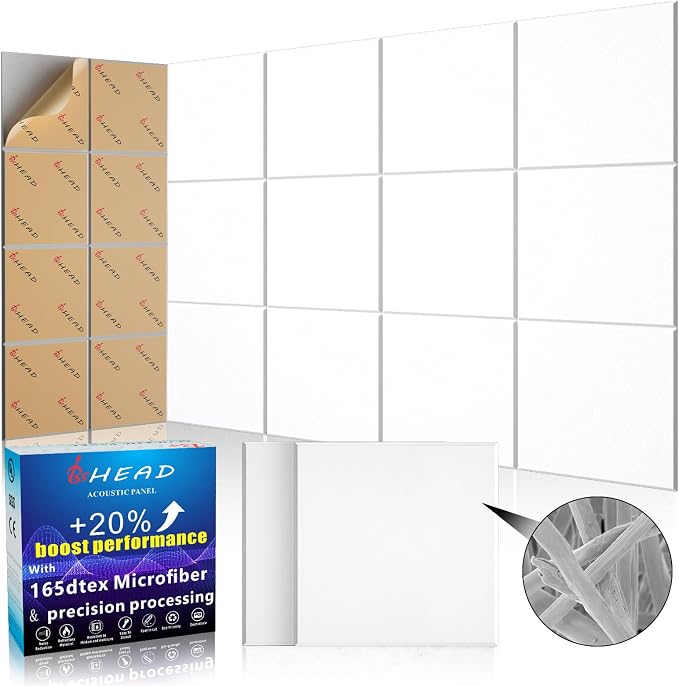 15 pcs 165dtex Microfiber Acoustic Panels ，Self-Adhesive Soundproof Wall Panels by Staytunedforournewproduct