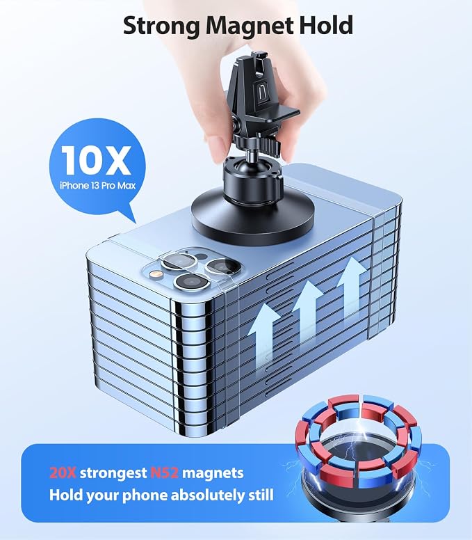 VICSEED for MagSafe Car Mount Magnetic Phone Holder for Car Vent 360 Adjustable - Image 3