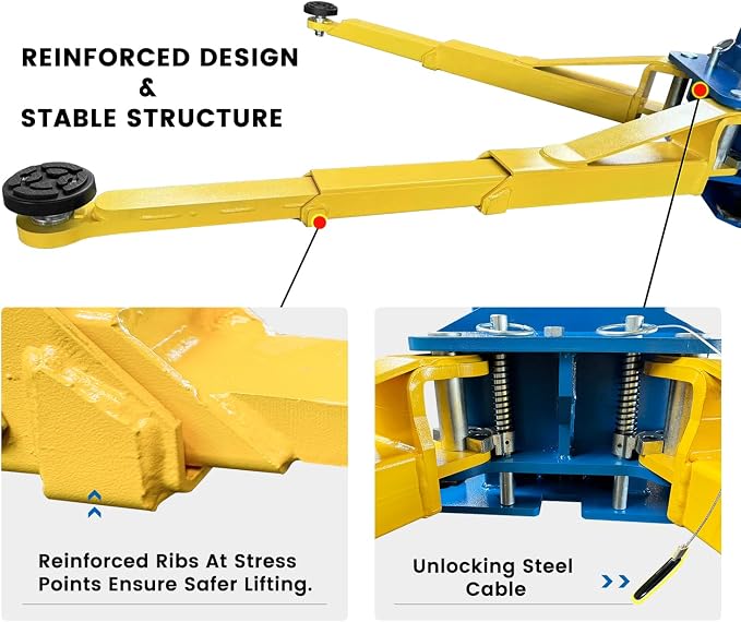 110V Two Post Car Lift 10, 000 LBS Overhead Heavy Duty 2 Posts Auto Hoist Truck - Image 4