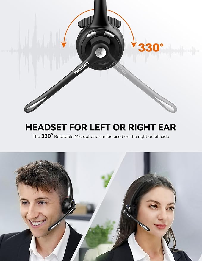 TECKNET Bluetooth Headset, Wireless Headset - Image 3