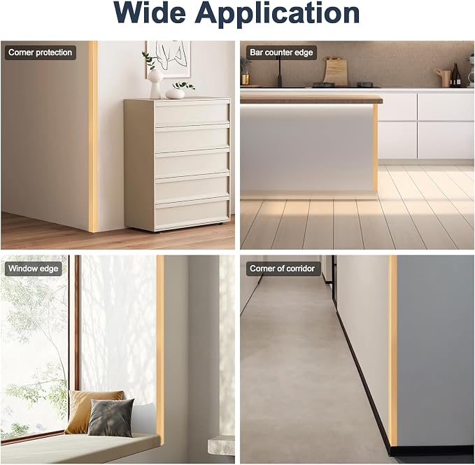 4PCS 45" Aluminum Metal Corner Protectors, Self Adhesive Corner Guards - Image 4