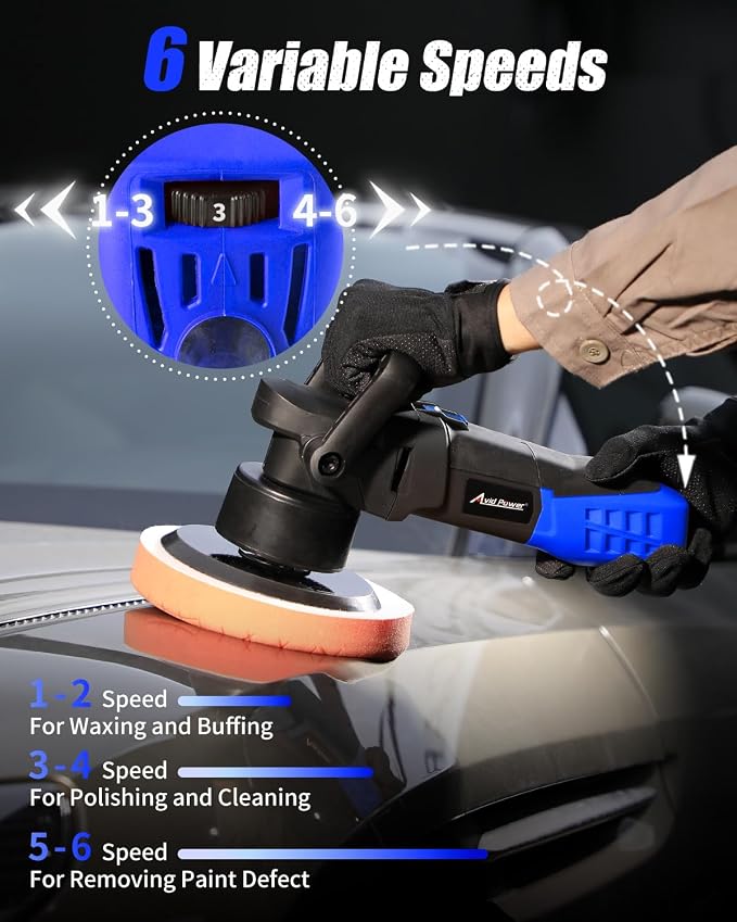 AVID POWER Buffer Polisher, 6-inch Dual Action/DA Polisher - Image 4