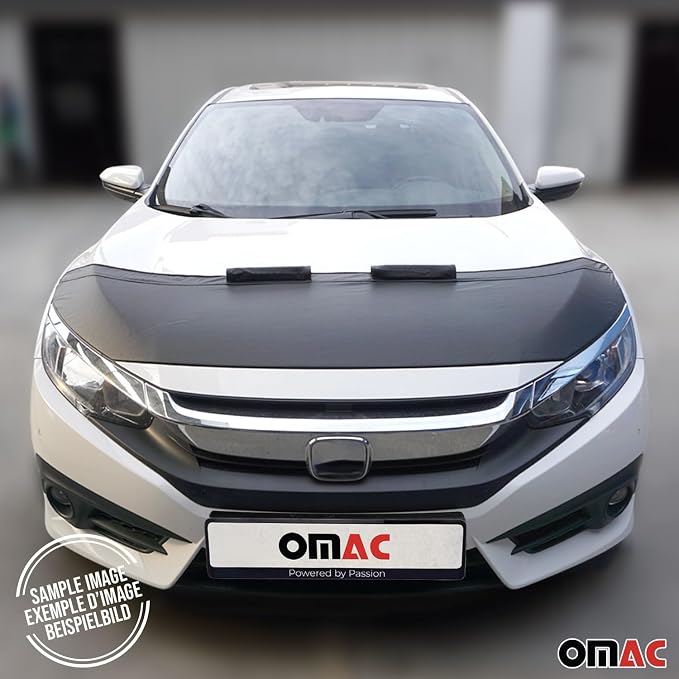 OMAC Car Bonnet Mask Hood Bra for Toyota Yaris 2013-2020 Black 1 Pc - Image 2