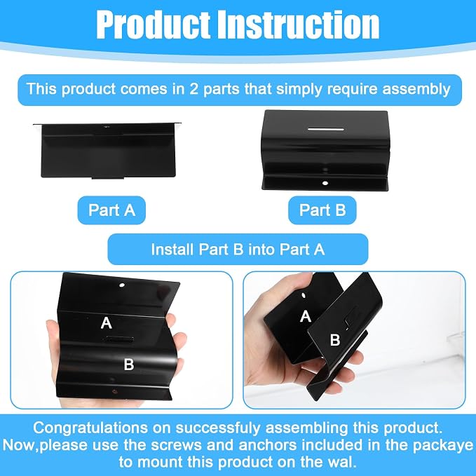 Heavy Duty Ladder Hooks for Garage Wall 4 Pack Black Ladder Hanger Garage Wall - Image 3
