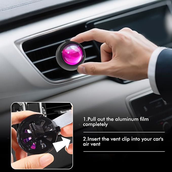 Car Air Freshener Vent Clips, Peach Scent, 6 Pack, Long Lasting Scent Up to 180 - Image 3
