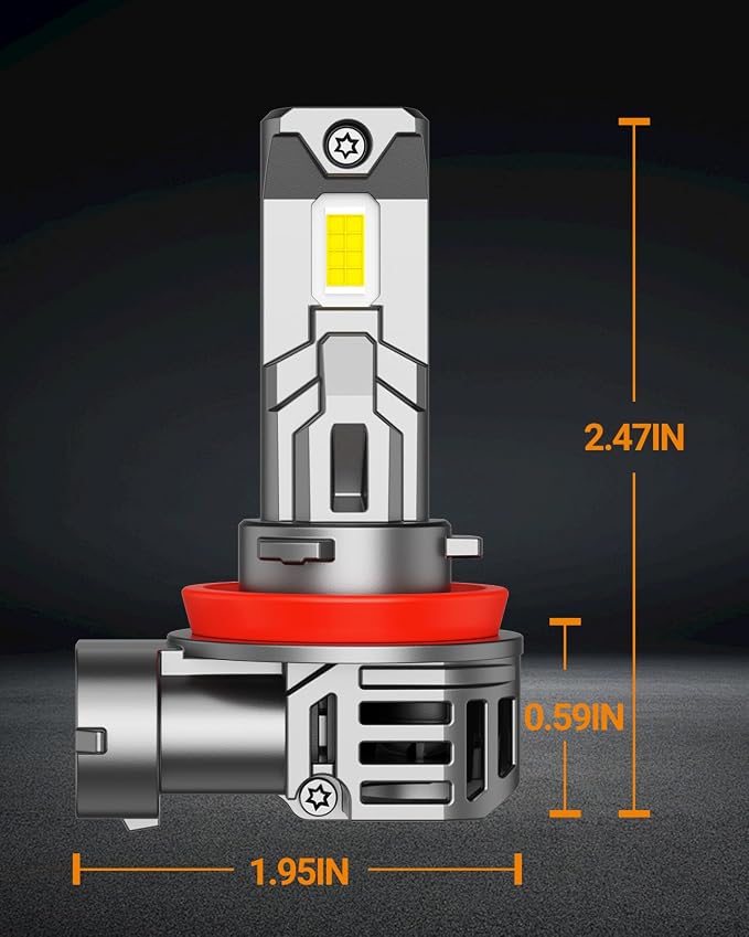 SEALIGHT /H9/H16 Bulbs, 30000LM 6500K Cool White H8 Fog Bulbs, 1:1 Mini - Image 7
