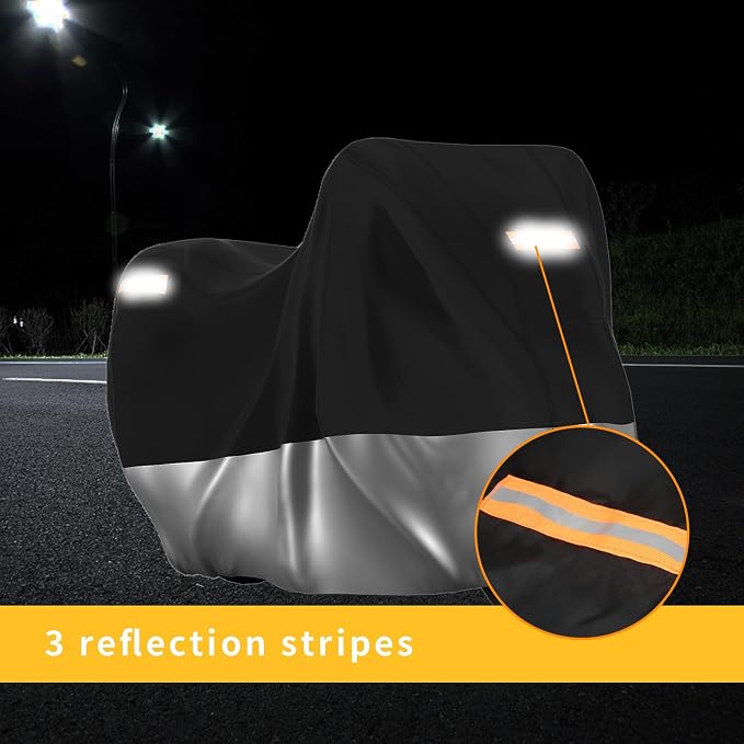 210D Motorcycle Cover All Season Waterproof Breathable Sun Outdoor Protection - Image 6