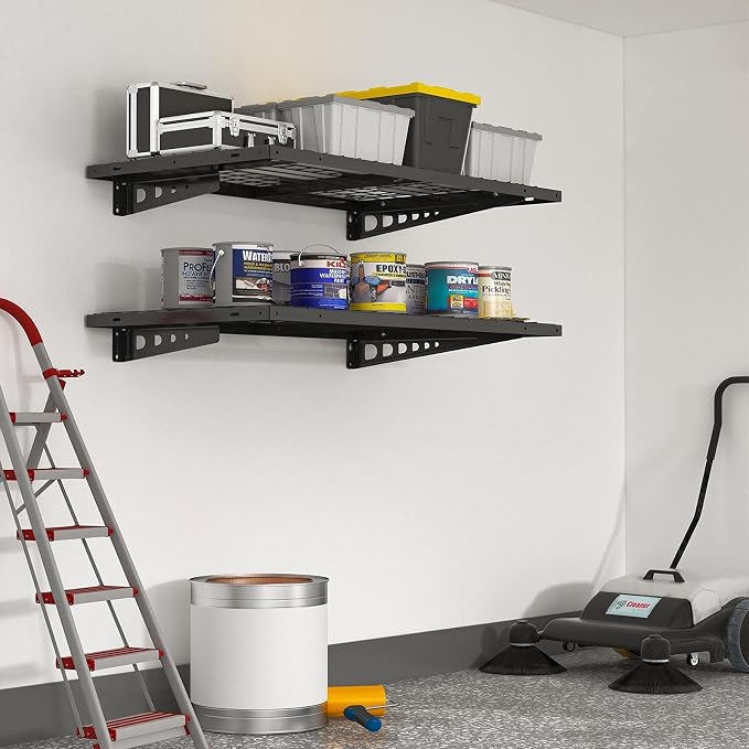 FLEXIMOUNTS 2 Pack 2x4ft Garage Storage 24x48 inch Bike Wall Shelving Rack - Image 2