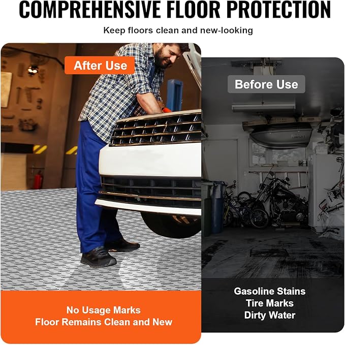 VEVOR Garage Tiles Interlocking, Non-Slip Double-Sided Texture Garage Flooring - Image 5