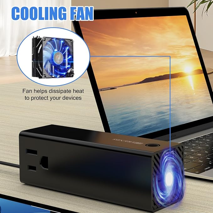 HITRENDS 300W Car Power Inverter, DC 12V to AC 110V - Image 6