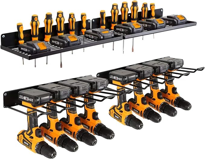 Power Tool Organizer with Charging Station, Drill Holder, Wall Mount, Garage by UU-Major