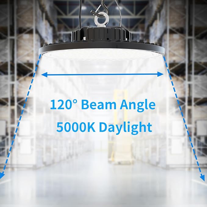 2 Pack UFO LED High Bay Light 250W, 35000 LM, 5000K - Image 4