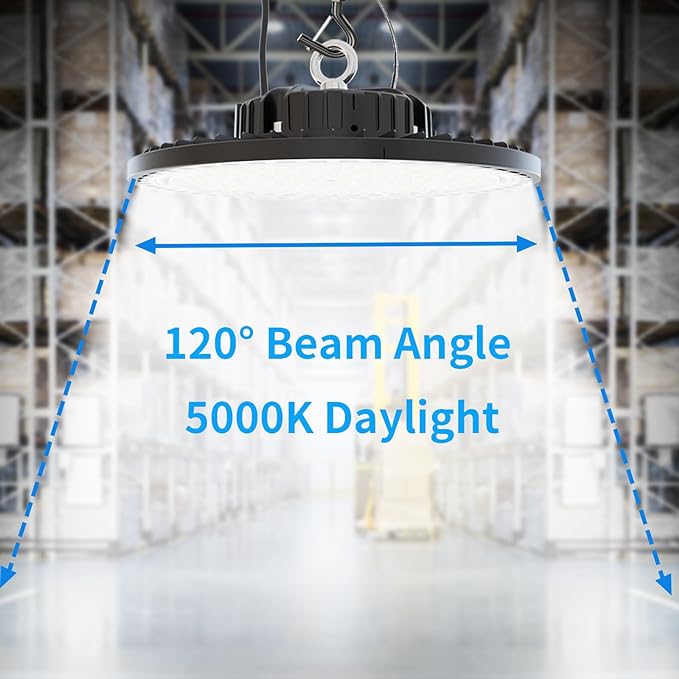 2 Pack UFO LED High Bay Light 150W, 21000 LM, 5000K - Image 3