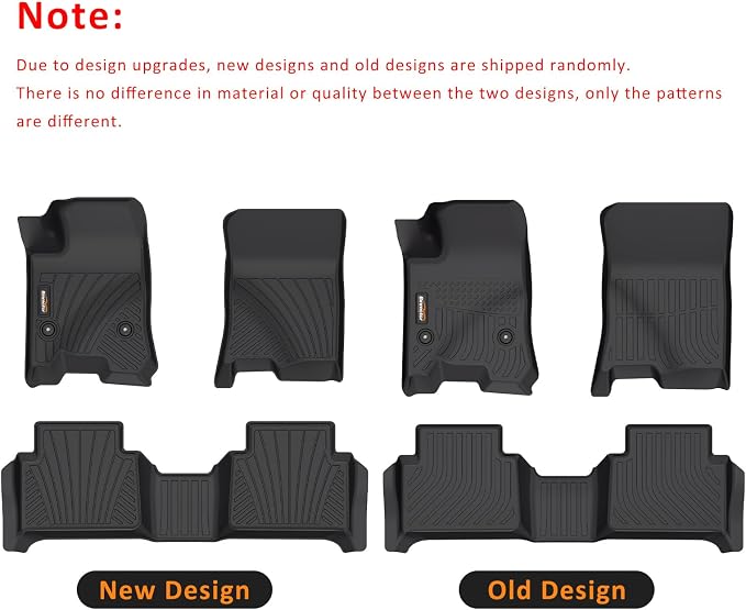 Binmotor-Floor Mats for 2023-2025 Chevy Colorado Crew Cab/GMC Canyon, TPE All - Image 2
