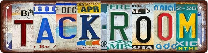 TACK ROOM Vintage Metal Tin Sign, Street Sign, Home Decor, Room Decor, Wall by Unknown