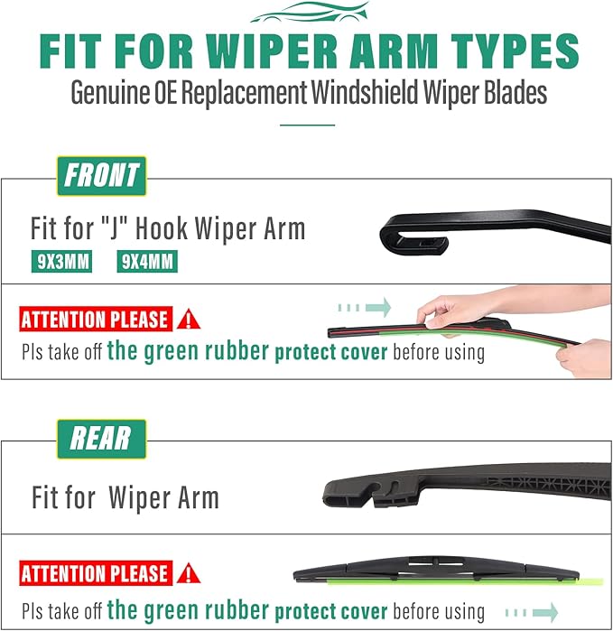 24" 18" 12" Windshield Wiper Blades Replacement - Image 7