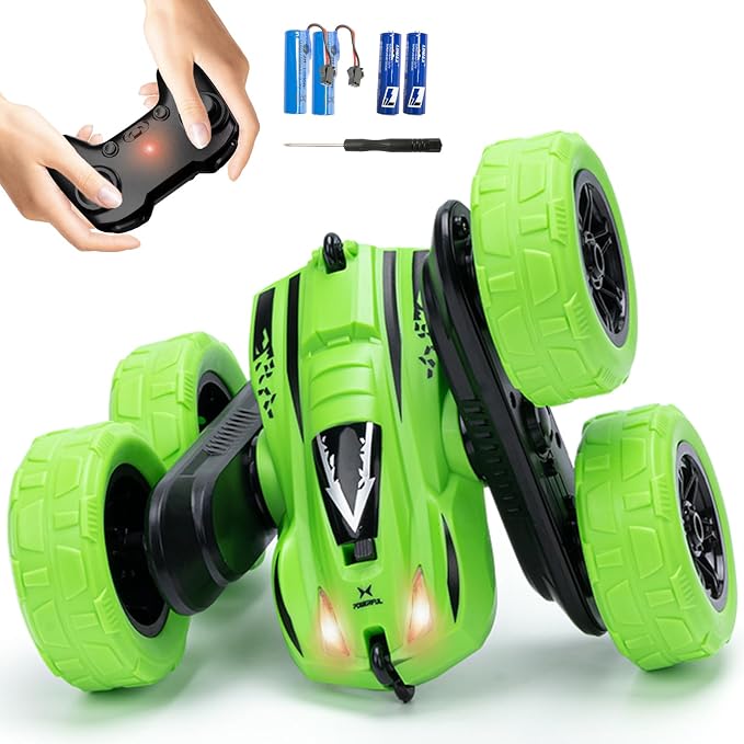 Remote Control Car for 6-12 Year Old Double Sided 360°Rotating 4WD RC Cars by RacingFun