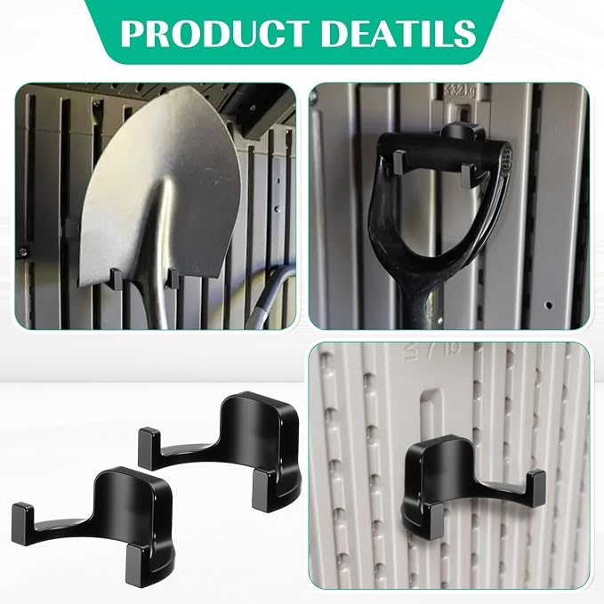 8 Pcs Shed Storage Tool Hooks Accessories Compatible - Image 3