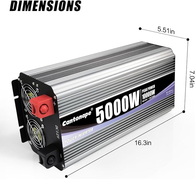 5000W Power Inverter 12V to 110V/120V DC to AC - Image 7