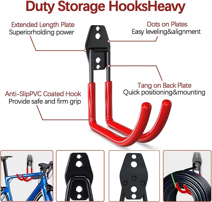 3-H Garage Wall Hooks 31 Pack, Garage Hooks Heavy Duty - Image 4
