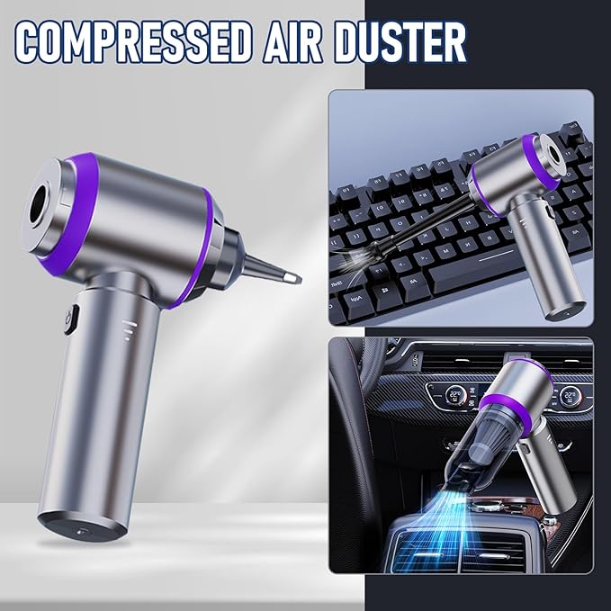 Car Vacuum Portable Cordless 20000PA High Power Mini Vacuum Cleaner 4-in-1 - Image 3