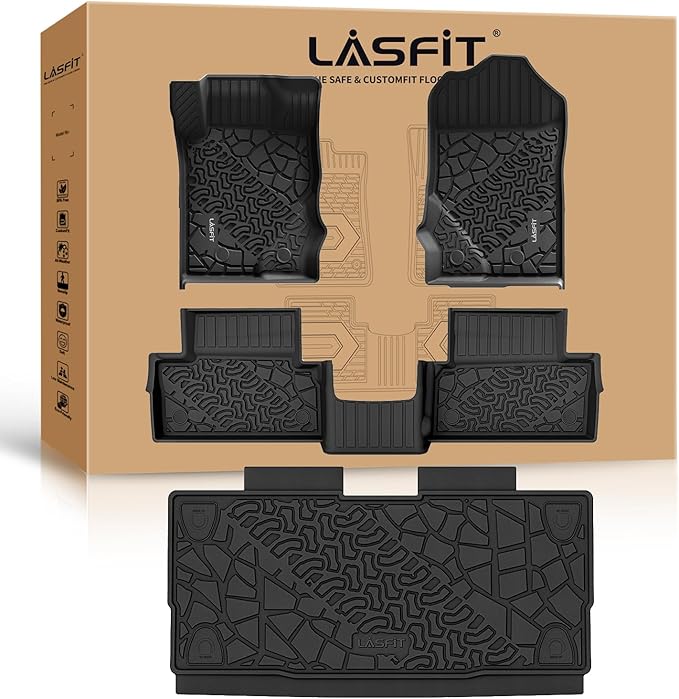 LASFIT Floor Mats Cargo Liner for Ford Bronco 2-Door 2025 2024 2023 2022 2021 by LASFIT
