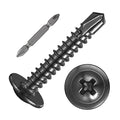 #8×1” for Sheet Metal Self-Tapping Screws 410 Black Stainless Steel Truss Head by Wensilon