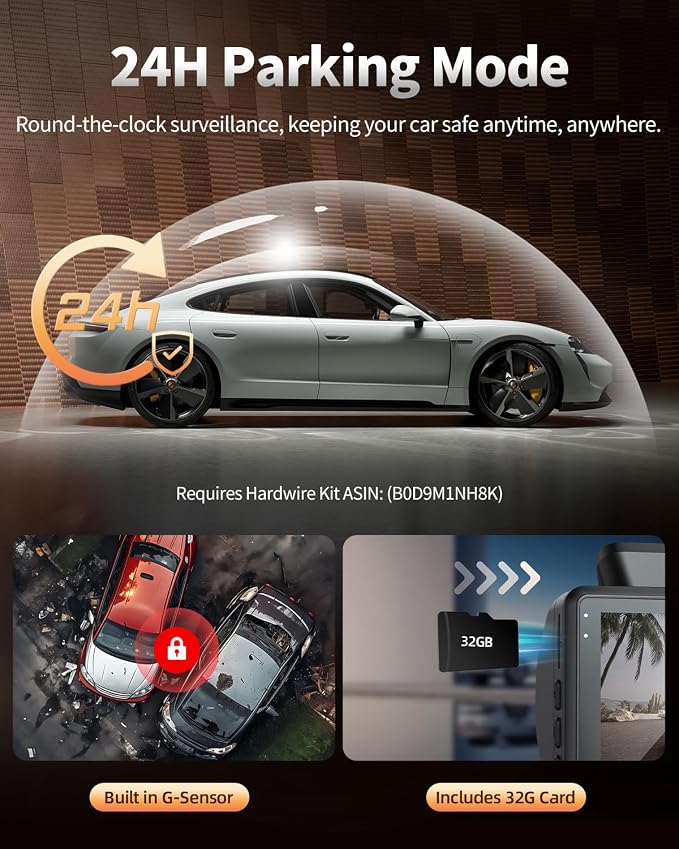 2.5K+1080P Dual Dash Cam Front and Inside, WiFi & GPS Dash Camera - Image 6