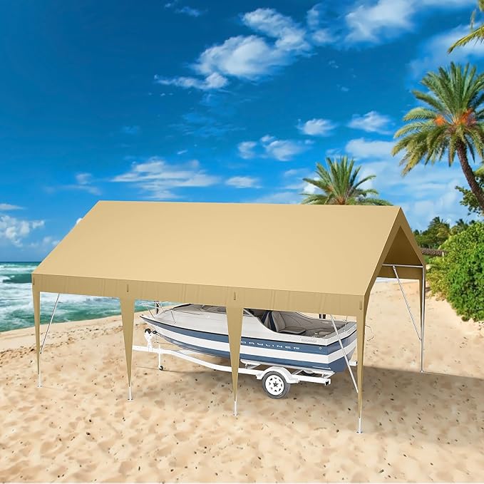 10x20ft Heavy Duty Carport Outdoor Car Canopy UV Resistant Waterproof Party - Image 6