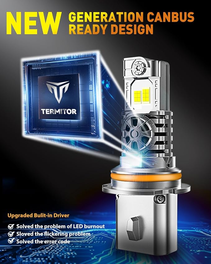 Latest & Brightest 9004 HB1 Light Bulbs, 000LM 1000% Super Brighter, 1:1 - Image 6