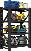 Garage Shelving Unit, 4 Tier Heavy Duty Racks, Easy Assembly, Metal Racks by Pokoke