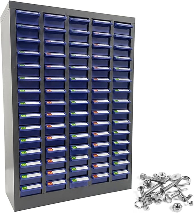 Parts Cabinet, 75 Drawers Tool Cabinet Without Door, Plastic Bolt and Nut Tool by Unknown