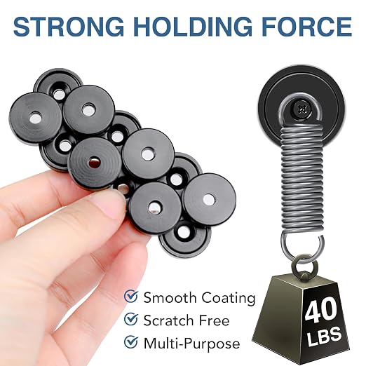 MIKEDE Strong Magnets Heavy Duty, 40LB Strong Rare Earth Magnets, Powerful Pot - Image 3