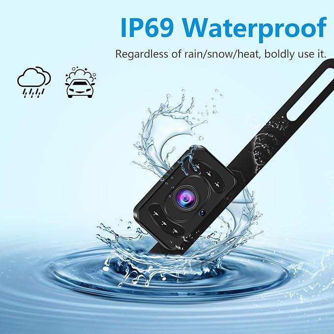 7inch Monitor with IP69 Waterproof Night Vision Backup Camera Easy to Install - Image 4