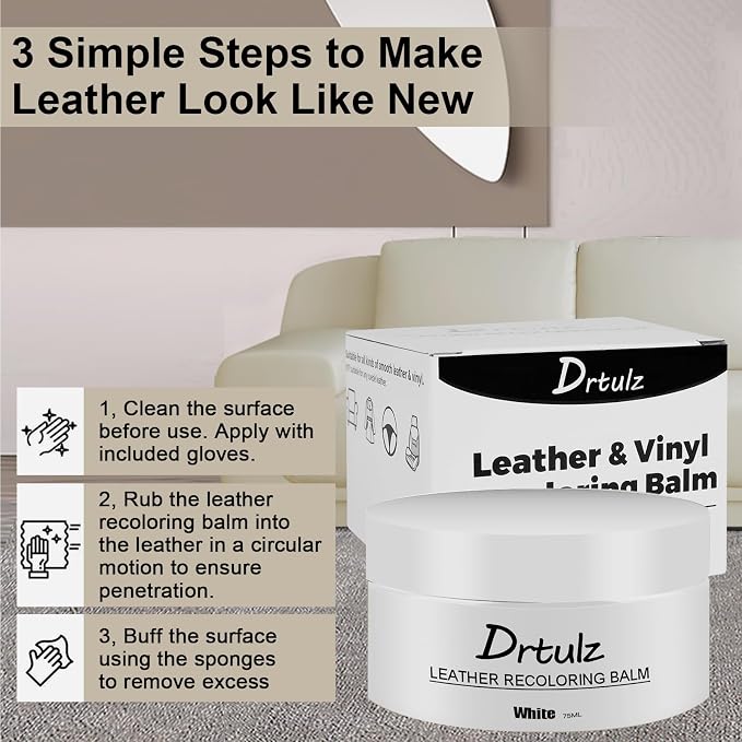 Leather Recoloring Balm, Leather Color Restorer Conditioner, Leather Restorer - Image 5