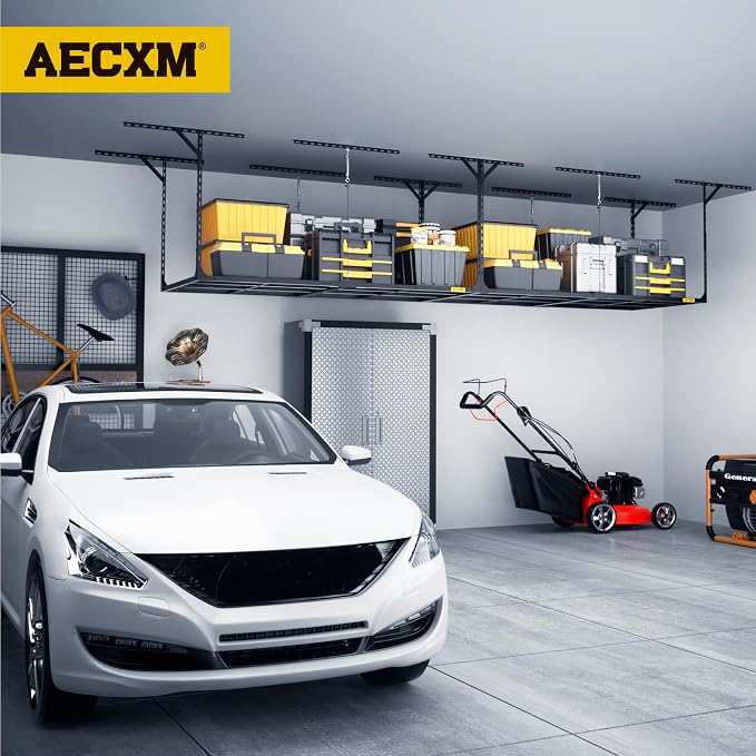 3x6ft Overhead Garage Storage, Adjustable Ceiling Mounted Storage Racks - Image 7