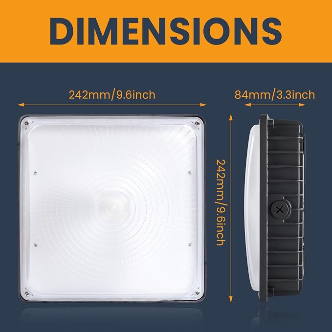 70W LED Canopy Lights 4Pack, 30/45/60/70W Selectable, 3CCT 3000/4000/5000K - Image 7