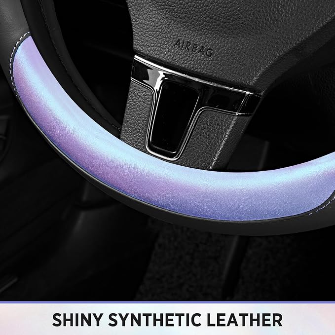 Road Comforts Steering Wheel Cover – Breathable Leather Steering Wheel Cover - Image 7