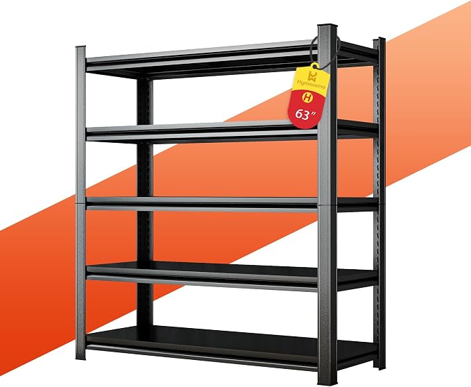 2500LBS Heavy Duty 5-Tier Steel Shelving Unit by HYMNXEMO