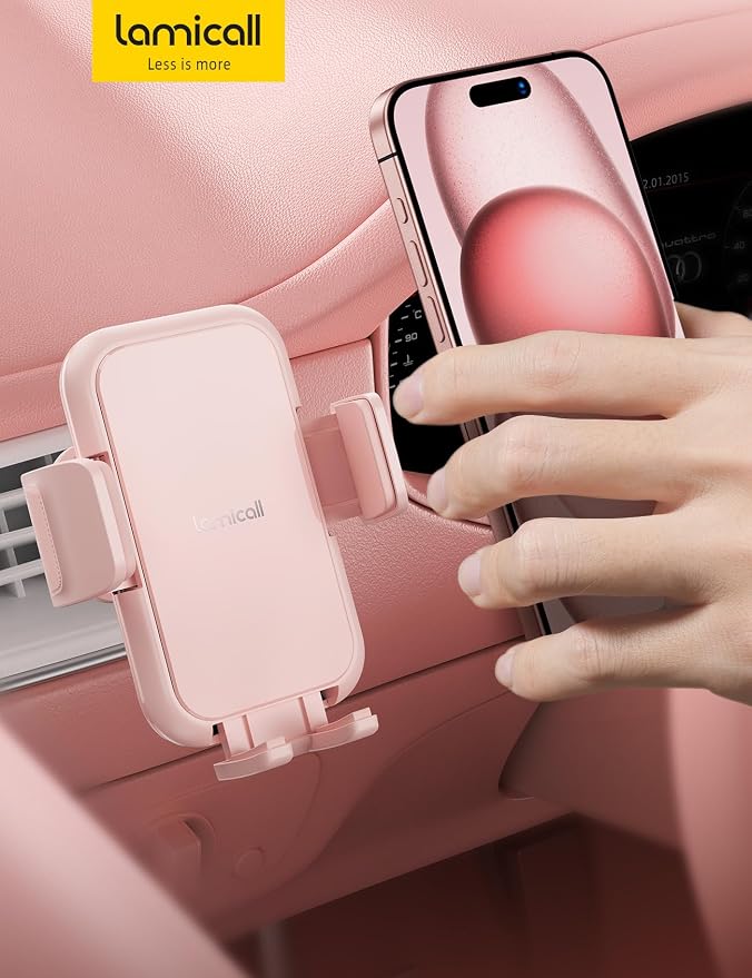 Lamicall 2025 Wider Clamp & Metal Hook Car Phone Holder Vent Phone Holders - Image 7