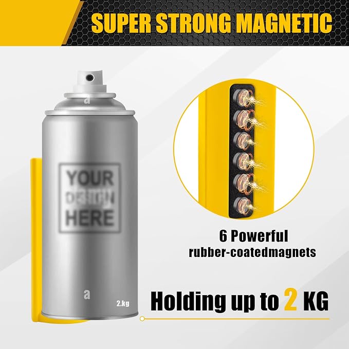 2 Pcs Magnetic Aerosol Spray Can Holder, Strong Magnets Hold Can, Spray Can - Image 2