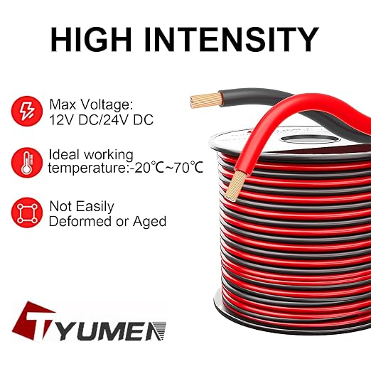 8 Gauge Wire 25FT, 8AWG Red Black Electrical Wire LED Strips Extension Cord - Image 6